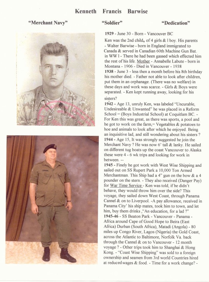 History of Kenneth Barwise (page 1 of 3)